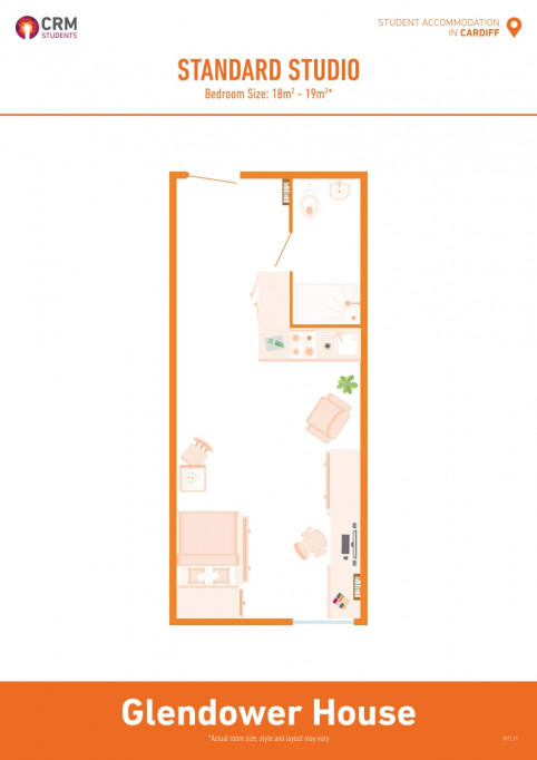 Glendower House - Cardiff - chambre - ImmoJeune