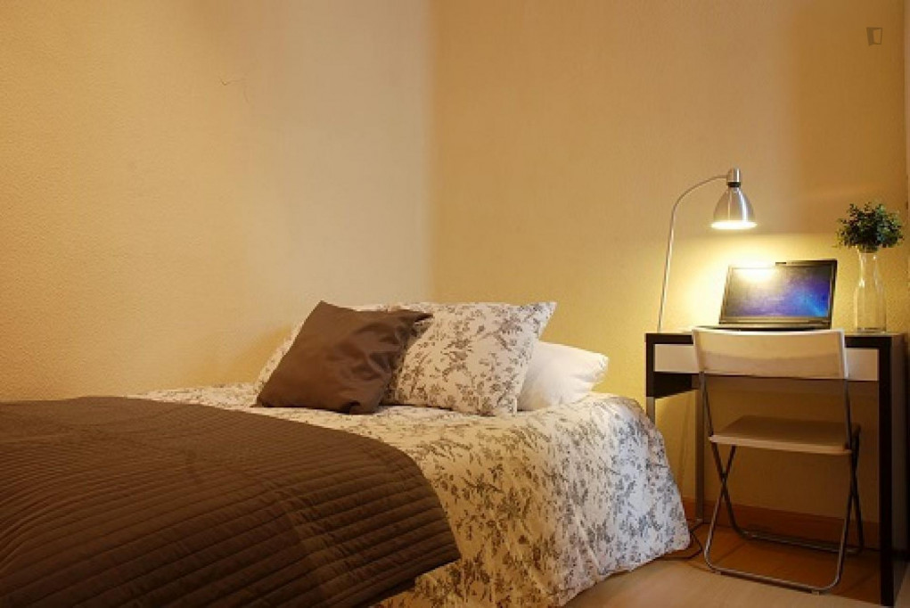 Double bedroom in 8-bedroom flat near Palacio Real