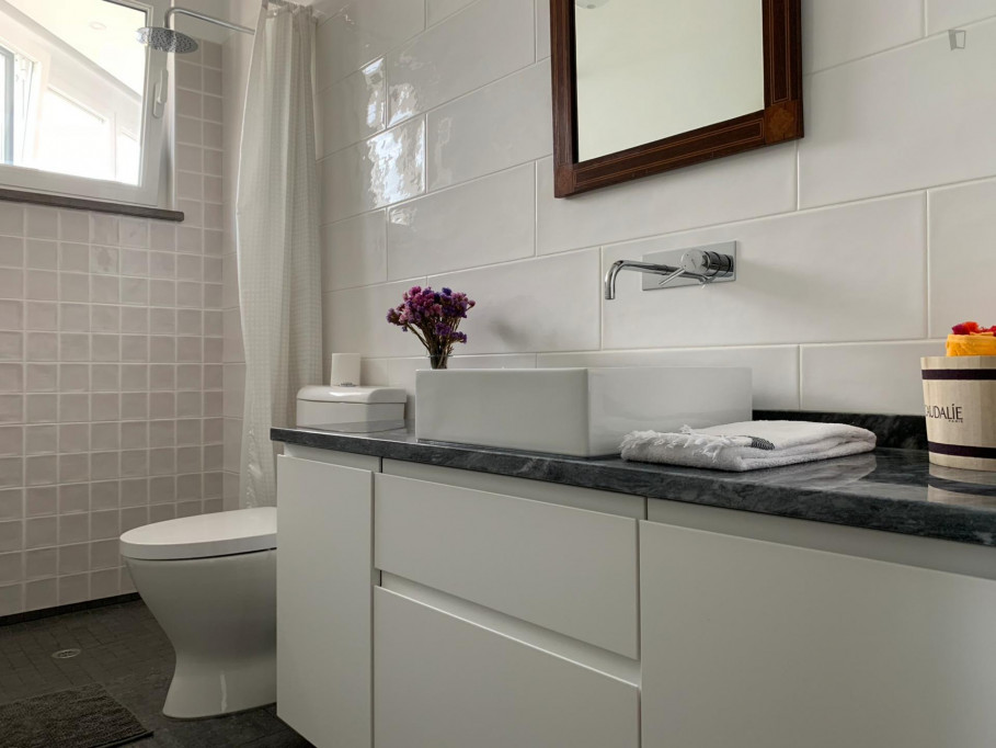 Bright 1-bedroom apartment with large living room and a sofa-bed for guests