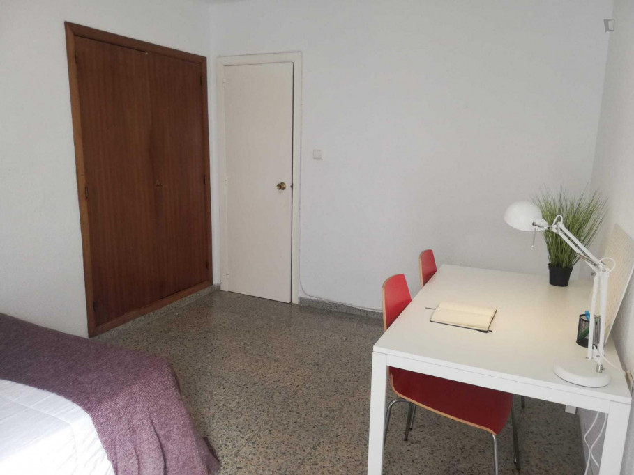Charming double bedroom in a 3-bedroom apartment near Aragó metro station - Valence - chambre - ImmoJeune