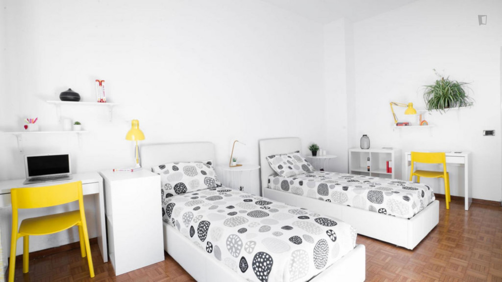 Bed in a twin bedroom, in a student flat in San Vittore - Milan - chambre - ImmoJeune