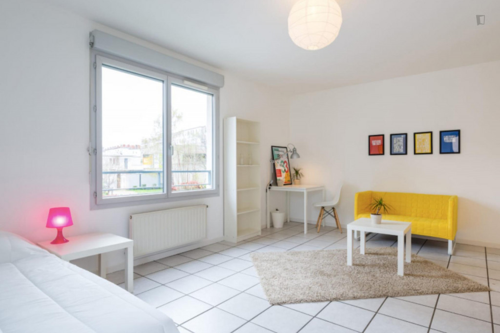 Large double bedroom in a student flat, near the Debourg metro