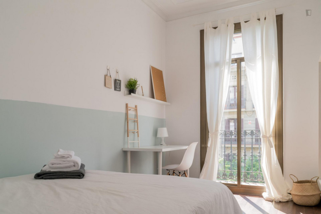 Nice and cosy double bedroom in Dreta de l'Eixample - Barcelone - chambre - ImmoJeune