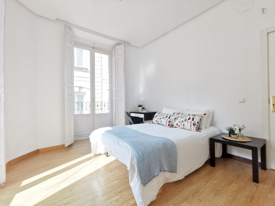 Double bedroom in a 7-bedroom apartment in central Madrid - Madrid - chambre - ImmoJeune