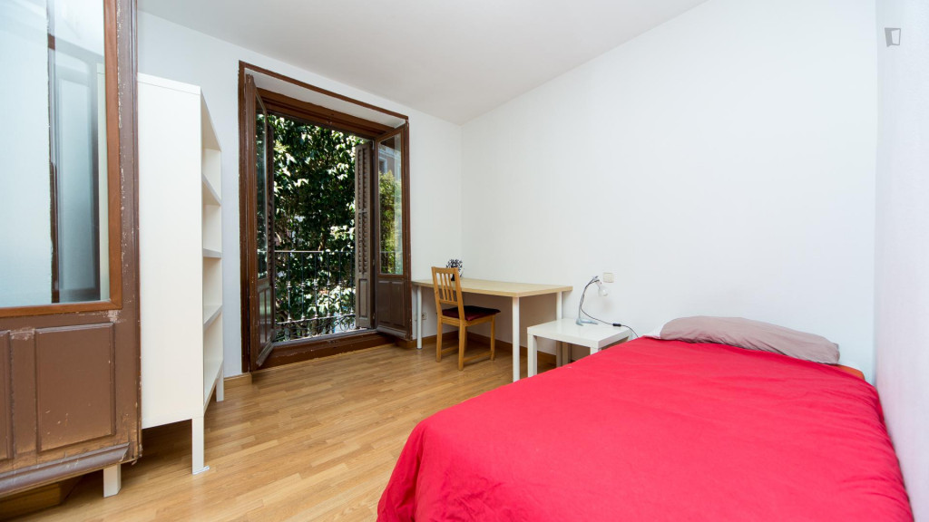 Very nice single bedroom in a felame-only 8-bedroom flat in Embajadores - Madrid - chambre - ImmoJeune