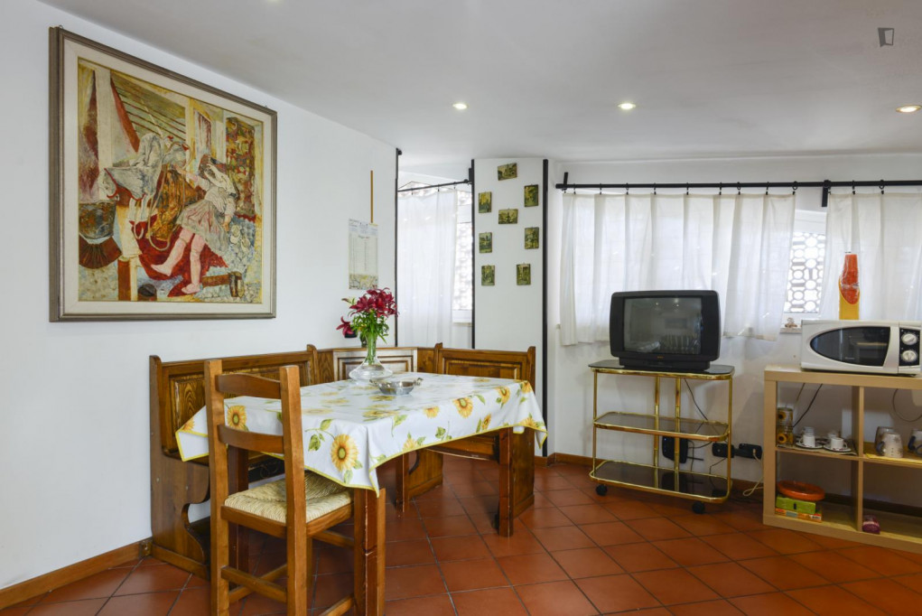 Pleasant 1-bedroom apartment near Gianicolense/ravizza tram stop - Rome - chambre - ImmoJeune