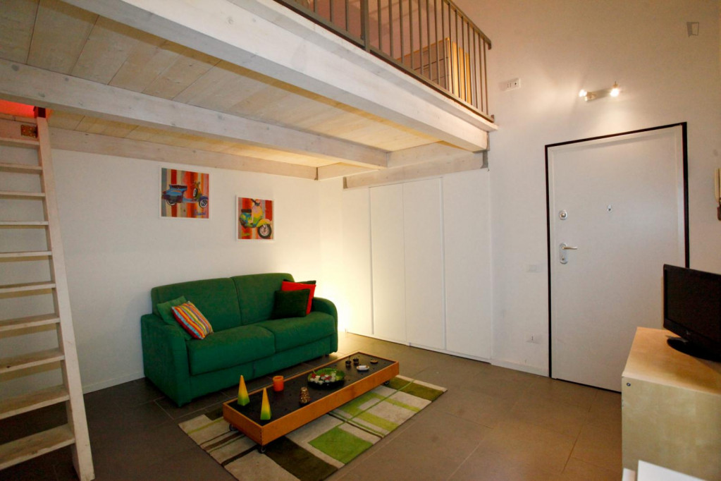 Chic Studio with Mezzanine in Parioli, Rome | Wi-Fi and Central Heating Included - Rome - chambre - ImmoJeune
