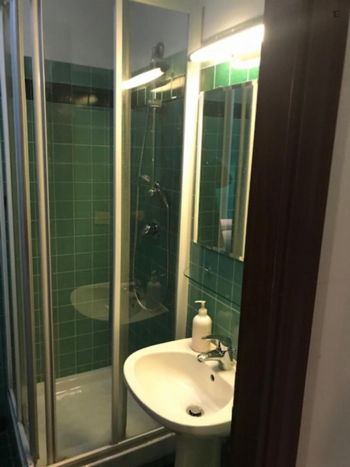 Double ensuite bedroom in a student flat, in Portuense