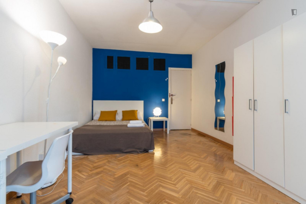 Great double bedroom in a 7-bedroom apartment near Escuela Superior de Publicidad - Madrid - chambre - ImmoJeune