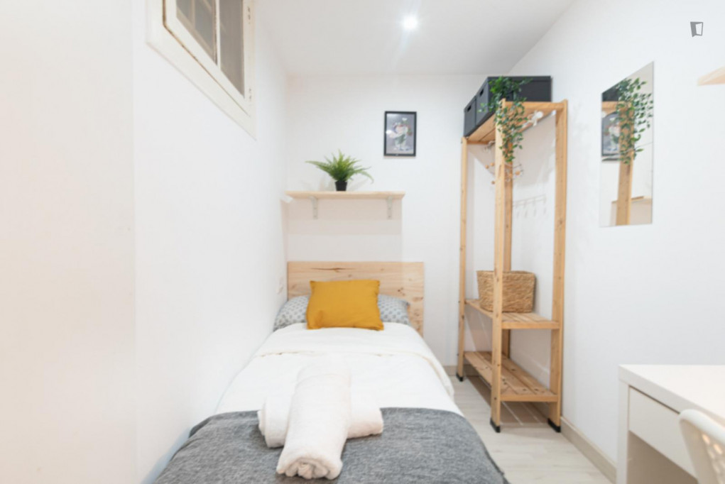 Single bedroom in a 5-bedroom apartment, close to Palau de la Música Catalana - Barcelone - chambre - ImmoJeune