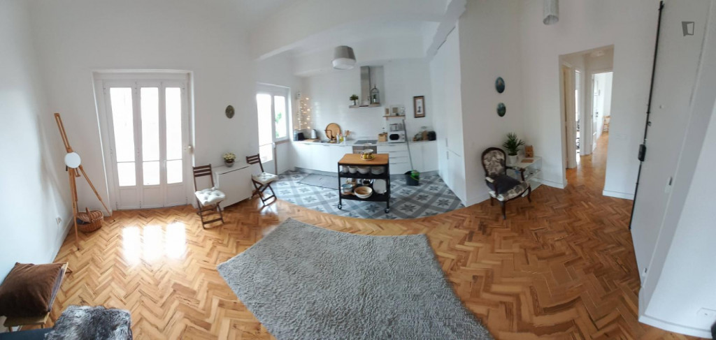 Freshly renovated 2-bedroom apartment in Alcântara - Lisbonne - chambre - ImmoJeune