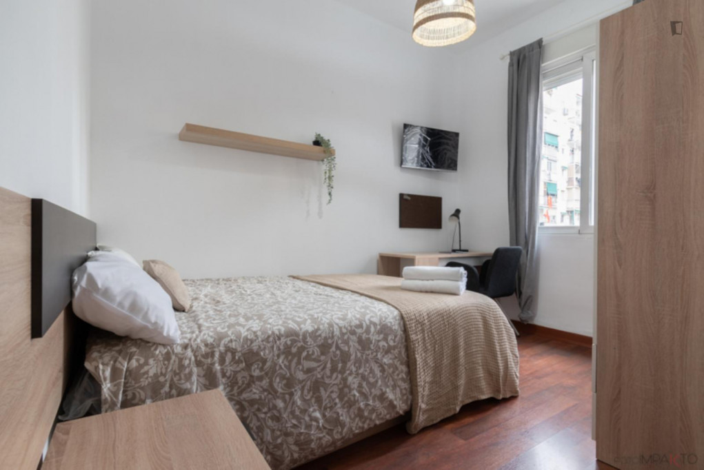 Bright double bedroom in a 5-bedroom apartment, near Atocha - Madrid - chambre - ImmoJeune