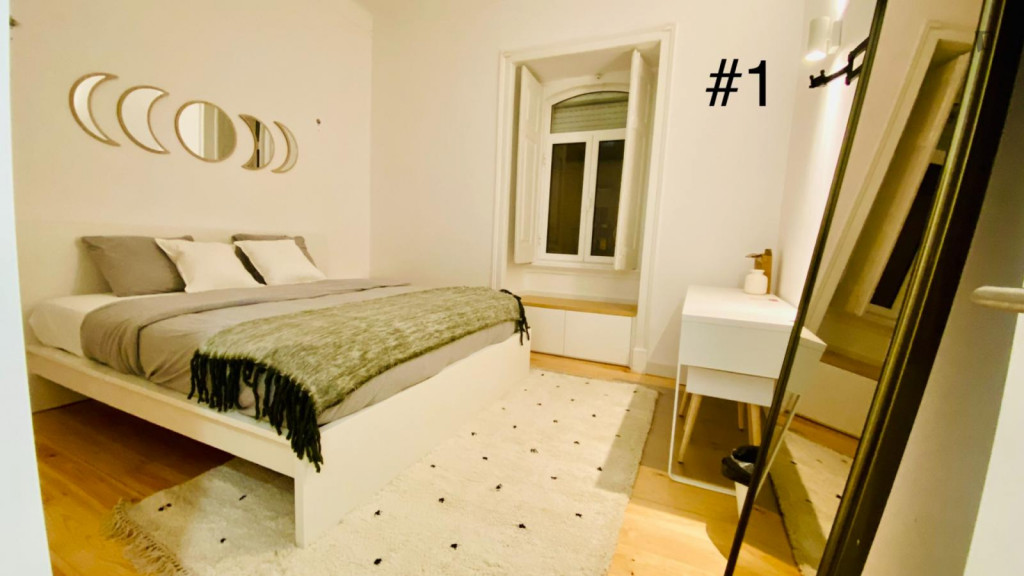 Snug double bedroom in proximity to Mercado de Arroios - Lisbonne - chambre - ImmoJeune