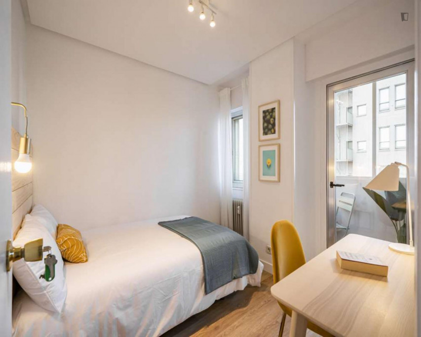Interesting single bedroom in a student flat, in Ciudad Universitaria - Madrid - chambre - ImmoJeune