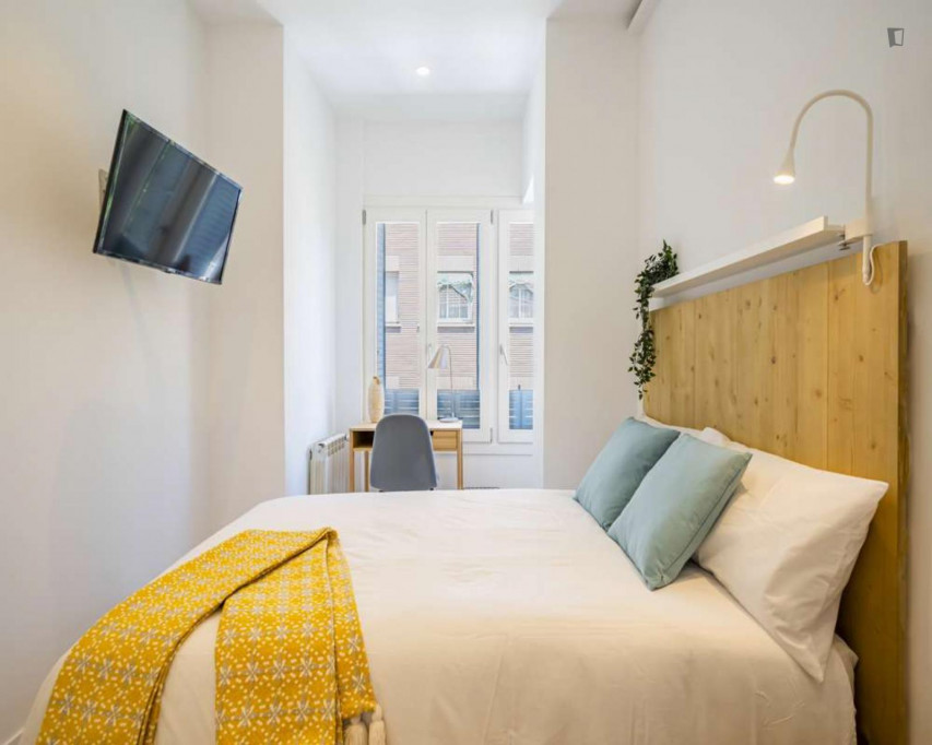 Light double ensuite bedroom in Trafalgar - Madrid - chambre - ImmoJeune