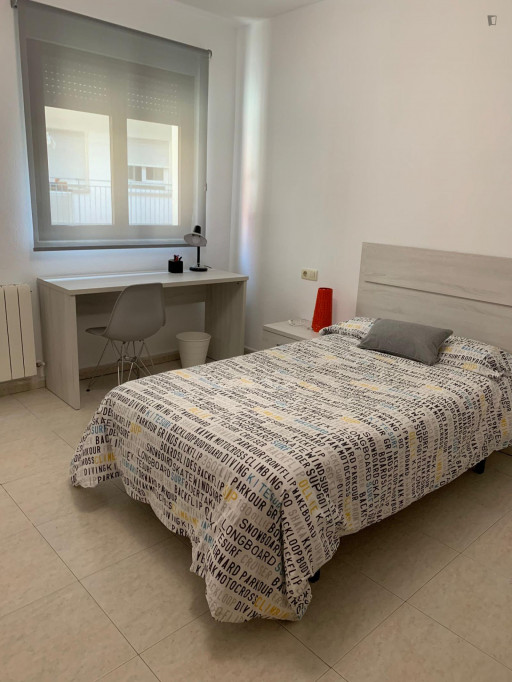 Cozy single bedroom in a 6-bedroom apartment in Buenos Aires neighborhood - Salamanca - chambre - ImmoJeune