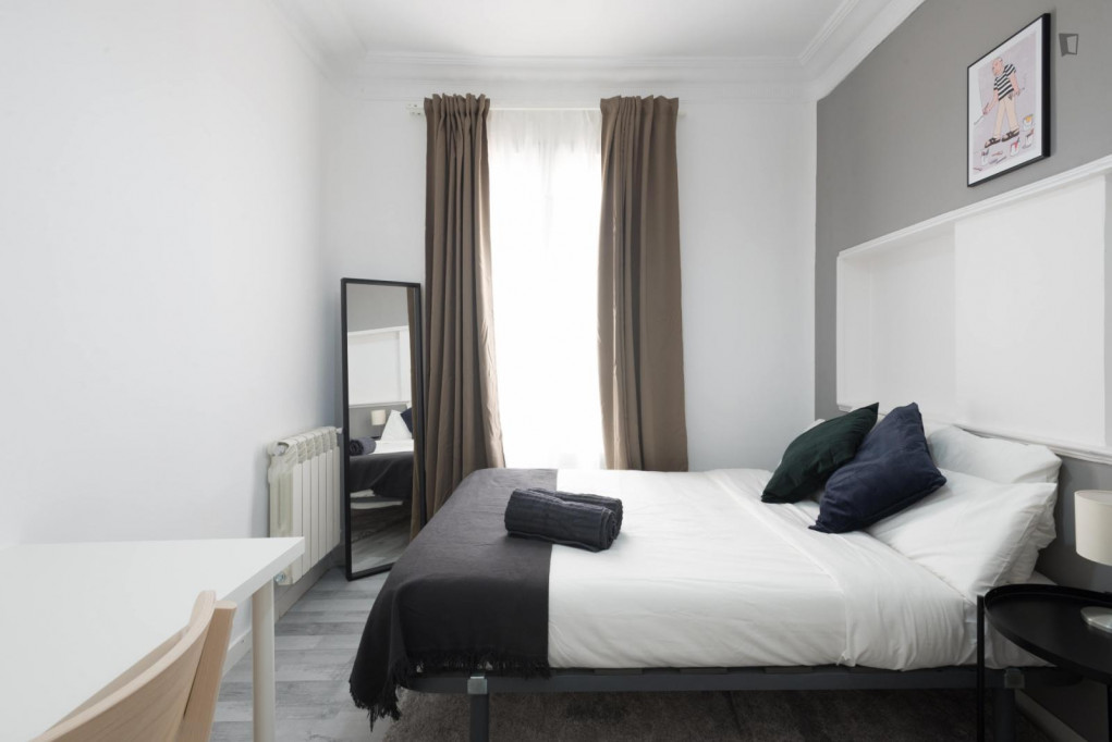 Luminous single room in Madrid in a 6-bedroom apartment - Madrid - chambre - ImmoJeune