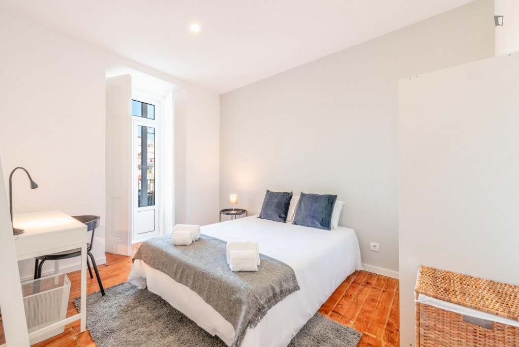 Bright double bedroom in Mouraria - Lisbonne - chambre - ImmoJeune
