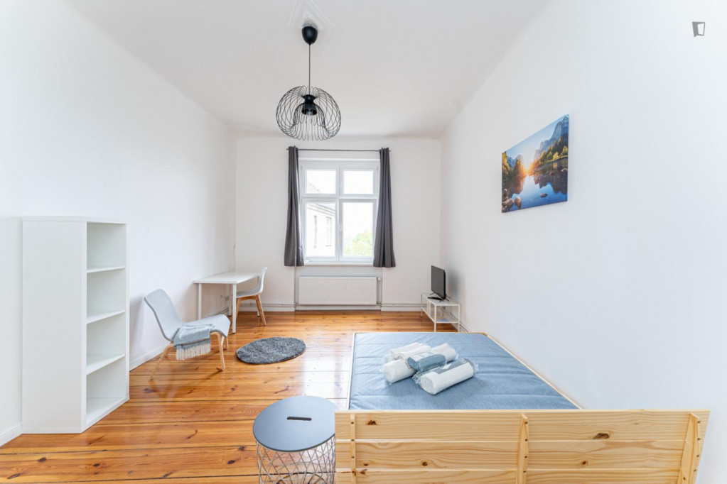 Large double bedroom in a 3 bedroom apartment in Neukölln - Berlin - chambre - ImmoJeune