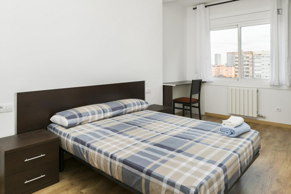 Roomy double bedroom in El Clot, near Escola Superior de Música de Catalunya - Barcelone - chambre - ImmoJeune
