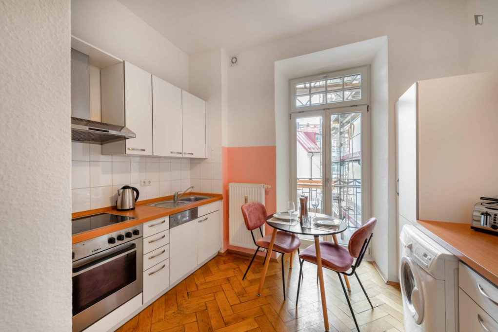Charming double bedroom in a 3-bedroom apartment in the city center