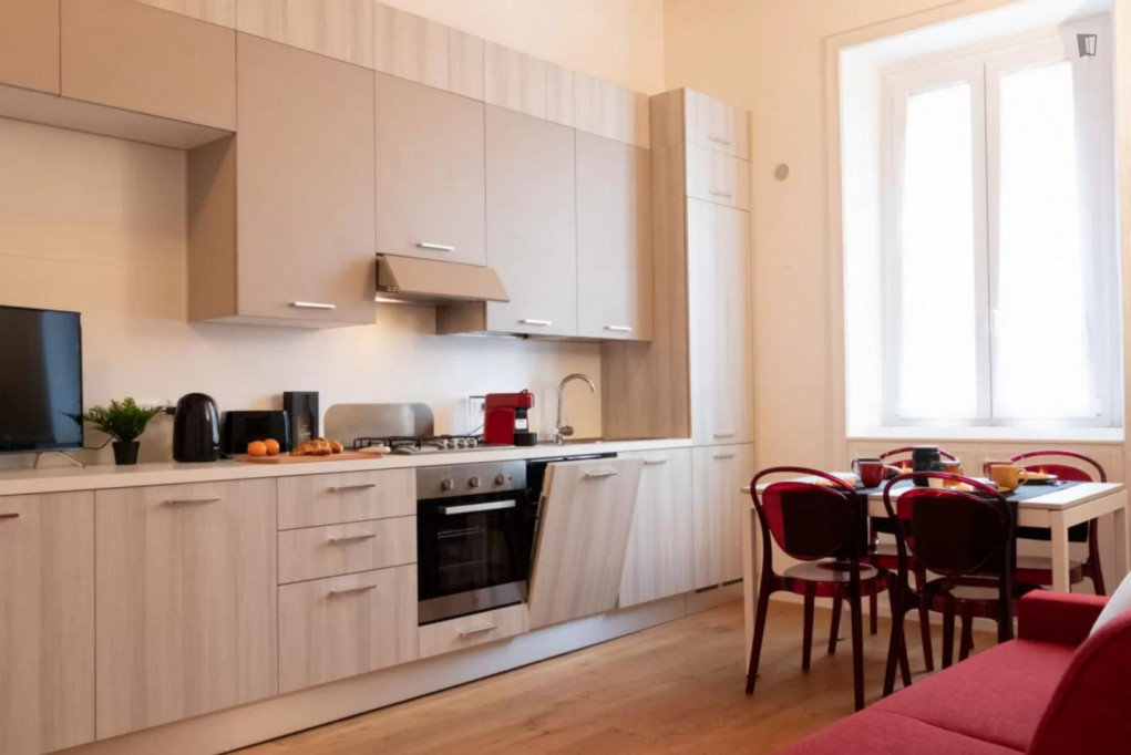 Pretty one-bedroom apartment with sofa bed near LUMSA University - Rome - chambre - ImmoJeune
