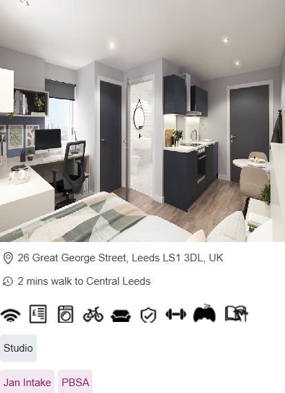 26 Great George Street Student Accommodation in Leeds City Centre