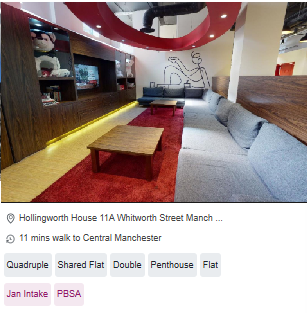 iQ Hollingworth House 2+ Bedroom Student Accommodation in Manchester