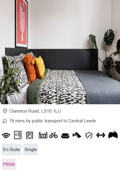 Clarence Dock Village Single Room Student Accommodation in Leeds