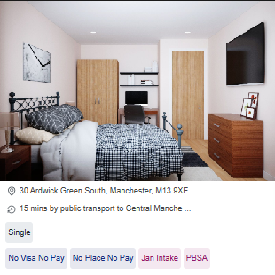 City Edge Single Room Student Accommodation in Manchester