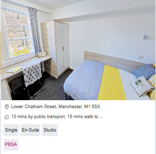 Manchester Student Village Single Room Student Accommodation in Manchester