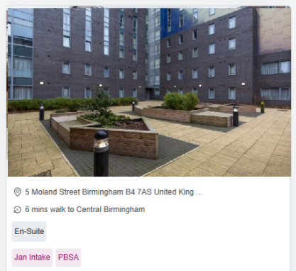 iQ Penworks House Student Studio Rooms in Birmingham