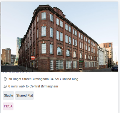 iQ Studios 51 Student Studio Rooms in Birmingham