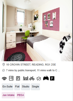 Crown House Private Student Accommodation in Reading