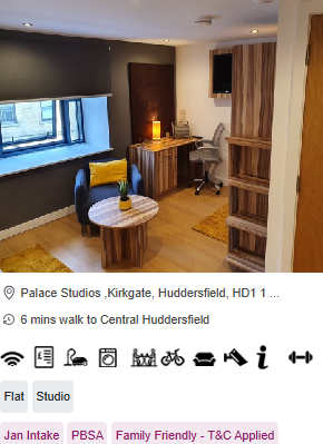 The Palace Studios Student Accommodation in Huddersfield City Centre