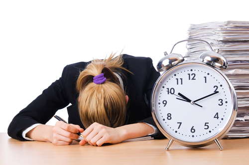 student struggling with time management