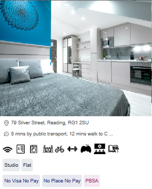79 Silver Street Student Studio Rooms in Reading