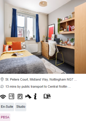 St Peters Court Short-Term Student Accommodation in Nottingham