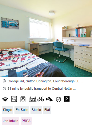 Bonington Student Village Short-Term Student Accommodation in Nottingham