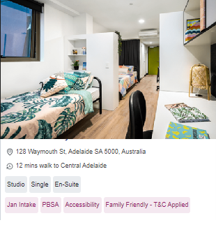  Y Suites on Waymouth Wheelchair Accessible Student Accommodation in Adelaide