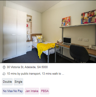  UniLodge Metro Adelaide Single Student Room Availability in Adelaide