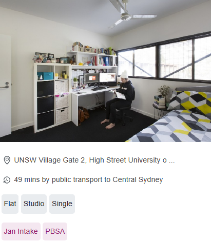  UNSW Village Furnished Student Accommodation in Sydney