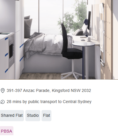 Scape Kingsford Single Student Room Availability in Sydney