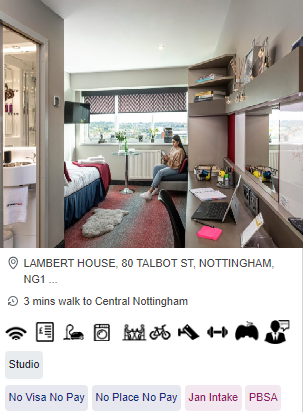 Talbot Street Student Accommodation in Nottingham City Centre