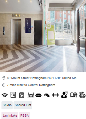 IQ Newland House Student Accommodation in Nottingham City Centre