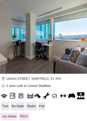 Redvers Tower Student Accommodation in Sheffield City Centre