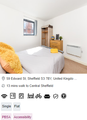 Mellor Apartments @ Central Place Wheelchair Accessible Student Accommodation in Sheffield