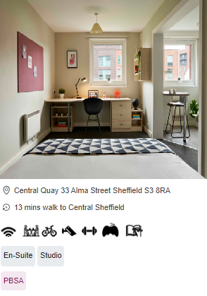 Central Quay Private Student Accommodation in Sheffield
