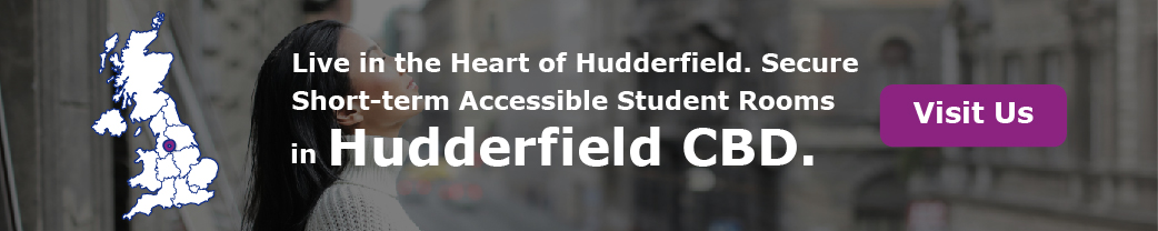 Live in the Heart of huddersfield. Secure Short-term Accessible Student Rooms in huddersfield CBD