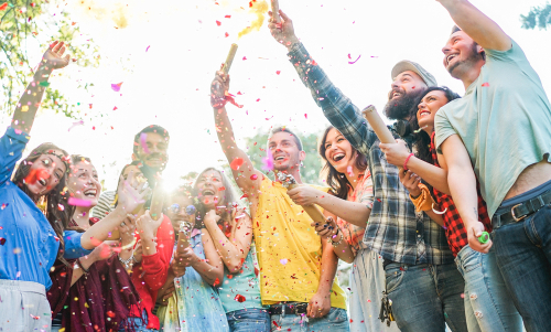 Students partying